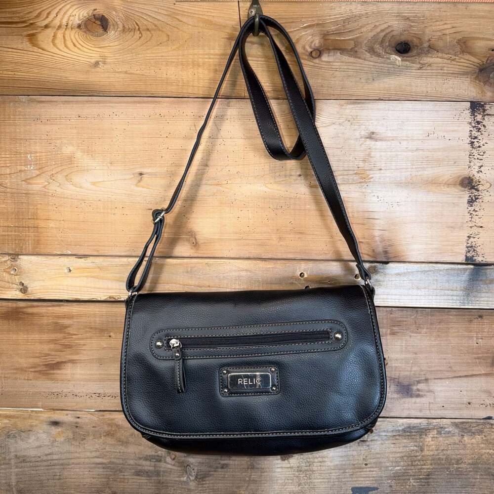 Relic Black Faux Leather Crossbody Purse